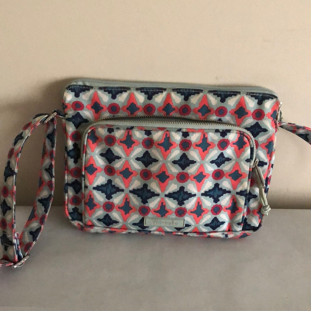 Vera Bradley LITTLE HIPSTER water geo crossbody Purse Shoulder lighten up  RFID